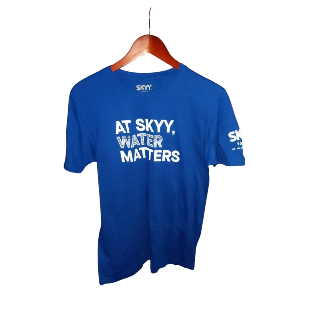 Skyy Vidka Short Blue Shirt Size Medium